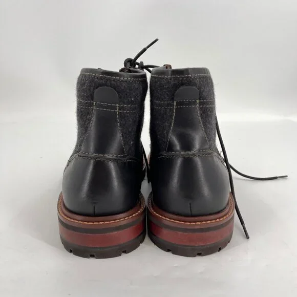 Johnston & Murphy Chadwick Boots Size 10.5M Black Leather EVA Rubber Lug Sole - Picture 2 of 16